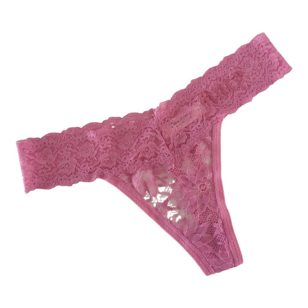 new Pink Lace Thong M